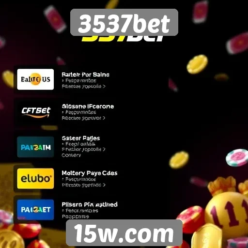 Opções de pagamento disponíveis na plataforma 3537bet